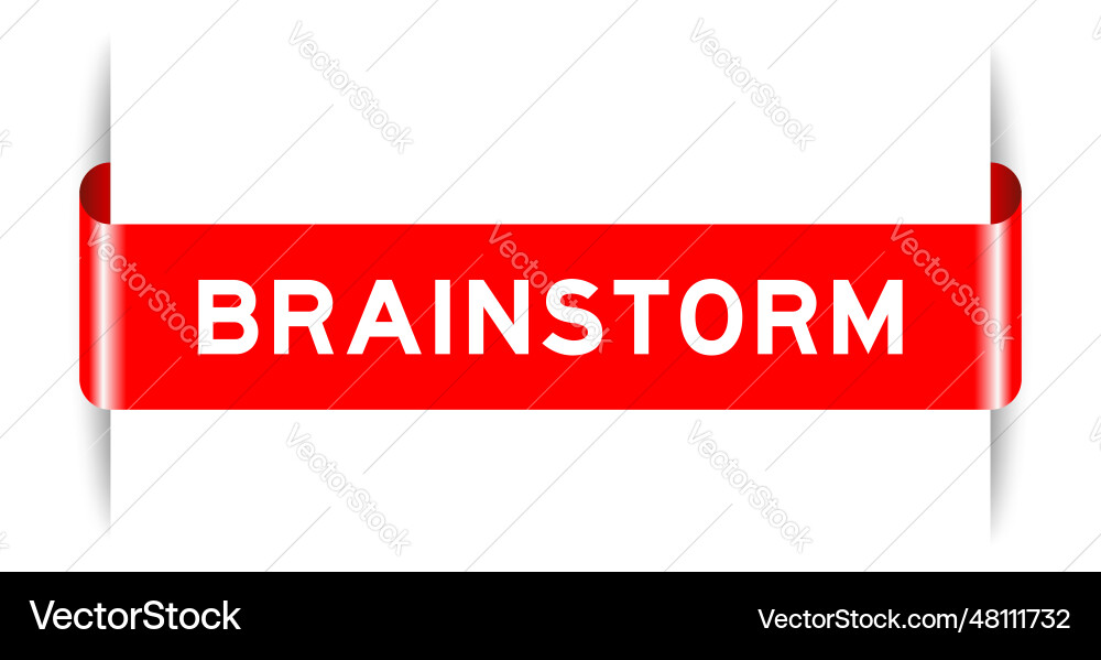 Red color inserted label banner with word Red color inserted label banner with word vector image