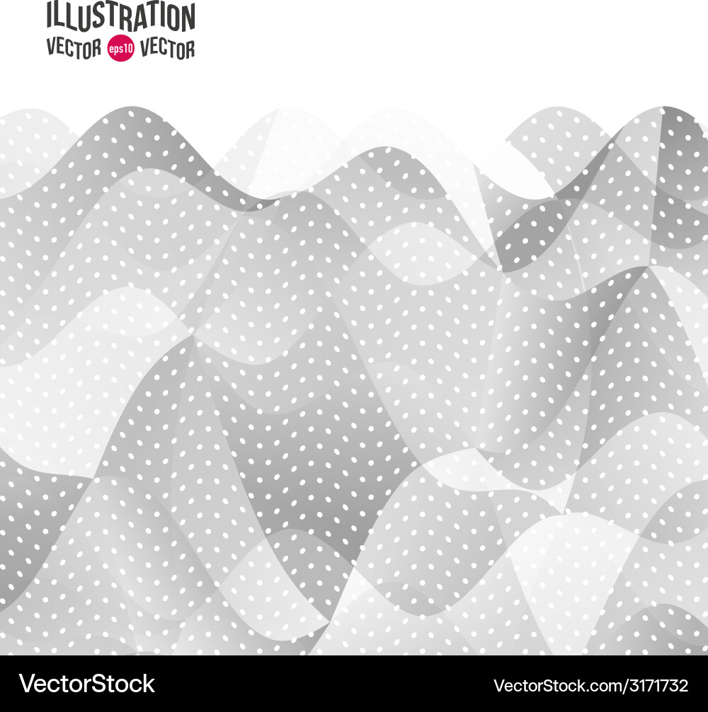 Wavy abstract background with circles vector image