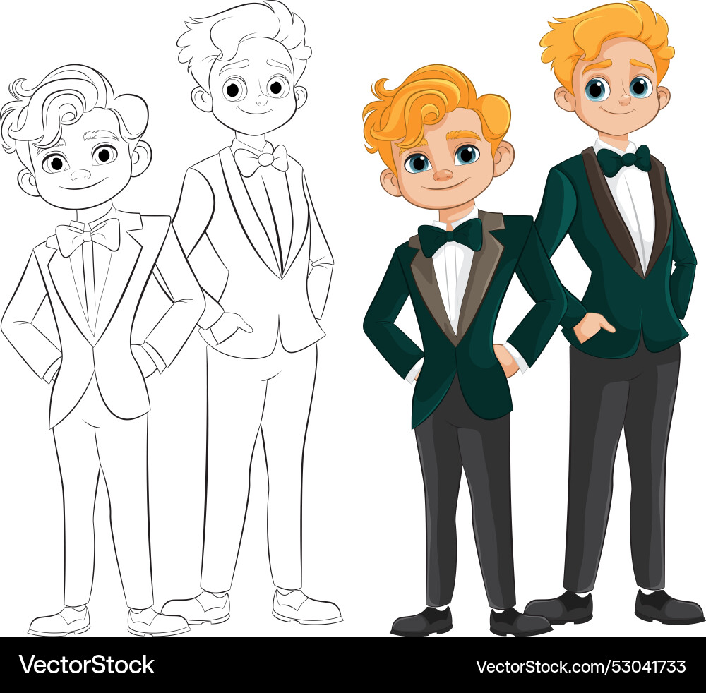 A character in tuxedo A character in tuxedo vector image