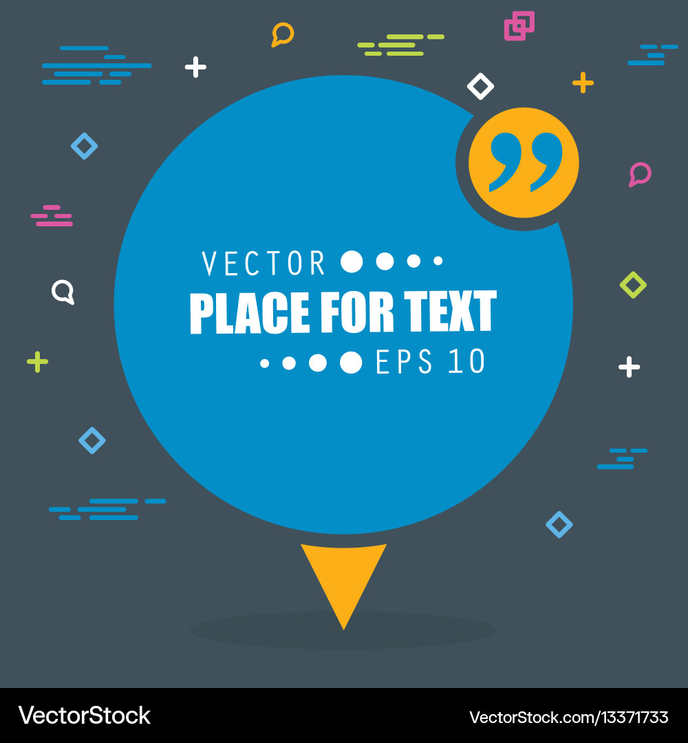 Abstract concept empty speech square quote vector image