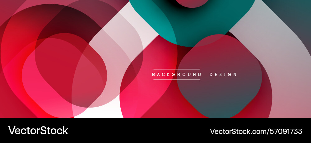 Abstract geometric shapes overlap creating Vector Image