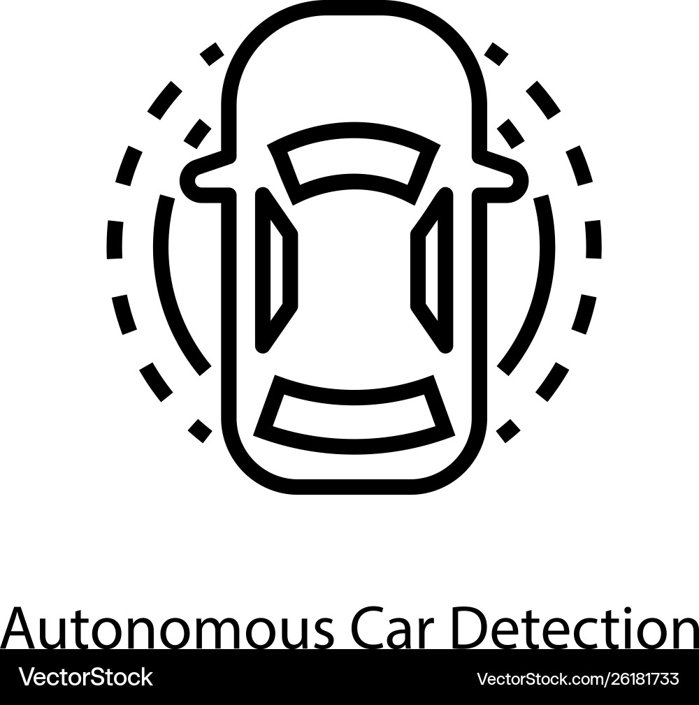 Autonomous Vehicle Detection Icon vector image