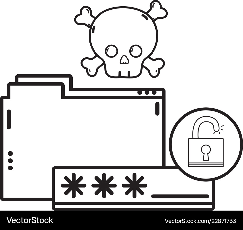 Isolated security system design vector image