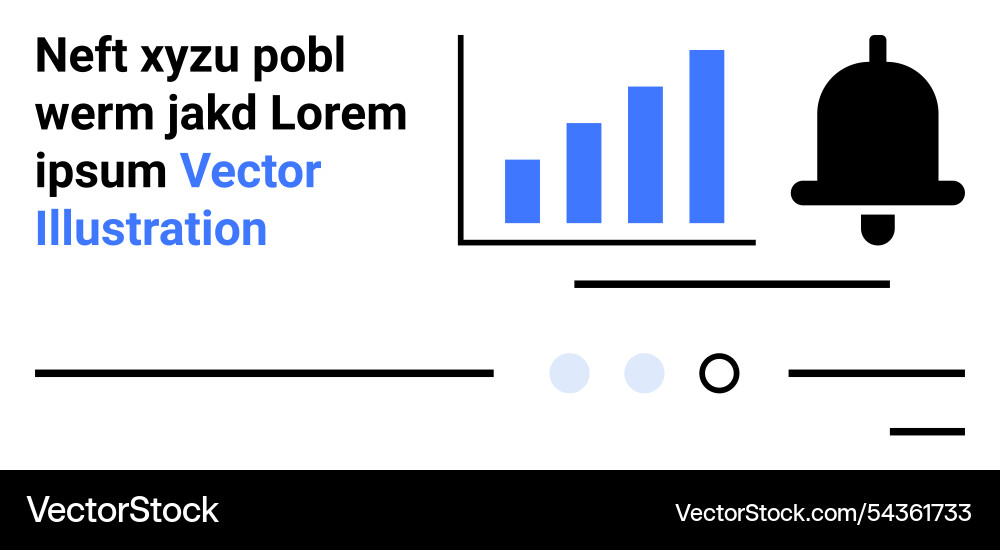Modern dashboard interface with bell notification Modern dashboard interface with bell notification vector image