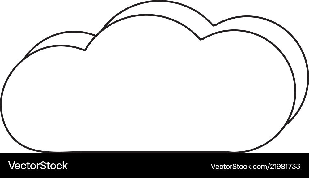 Outline data cloud connection server technology Vector Image