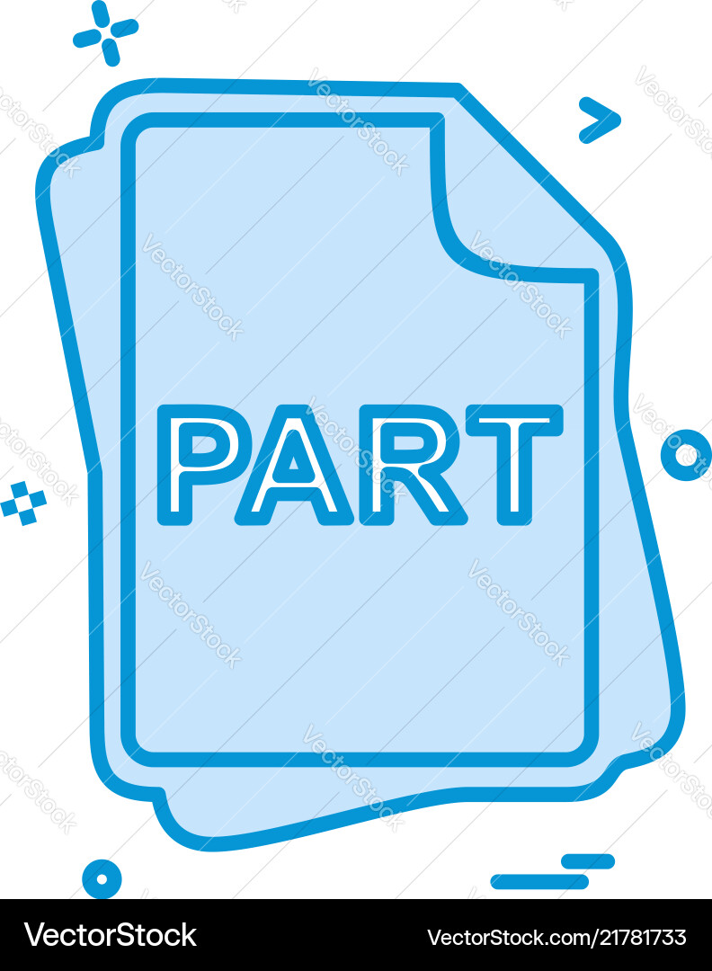 Part file type icon design Part file type icon design vector image