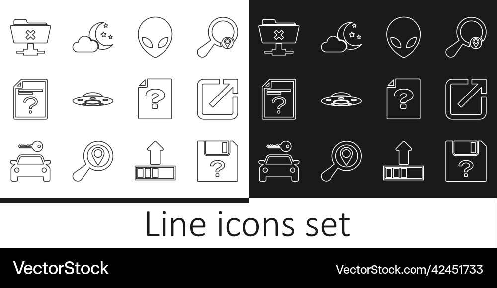 Set line unknown document open in new window Vector Image