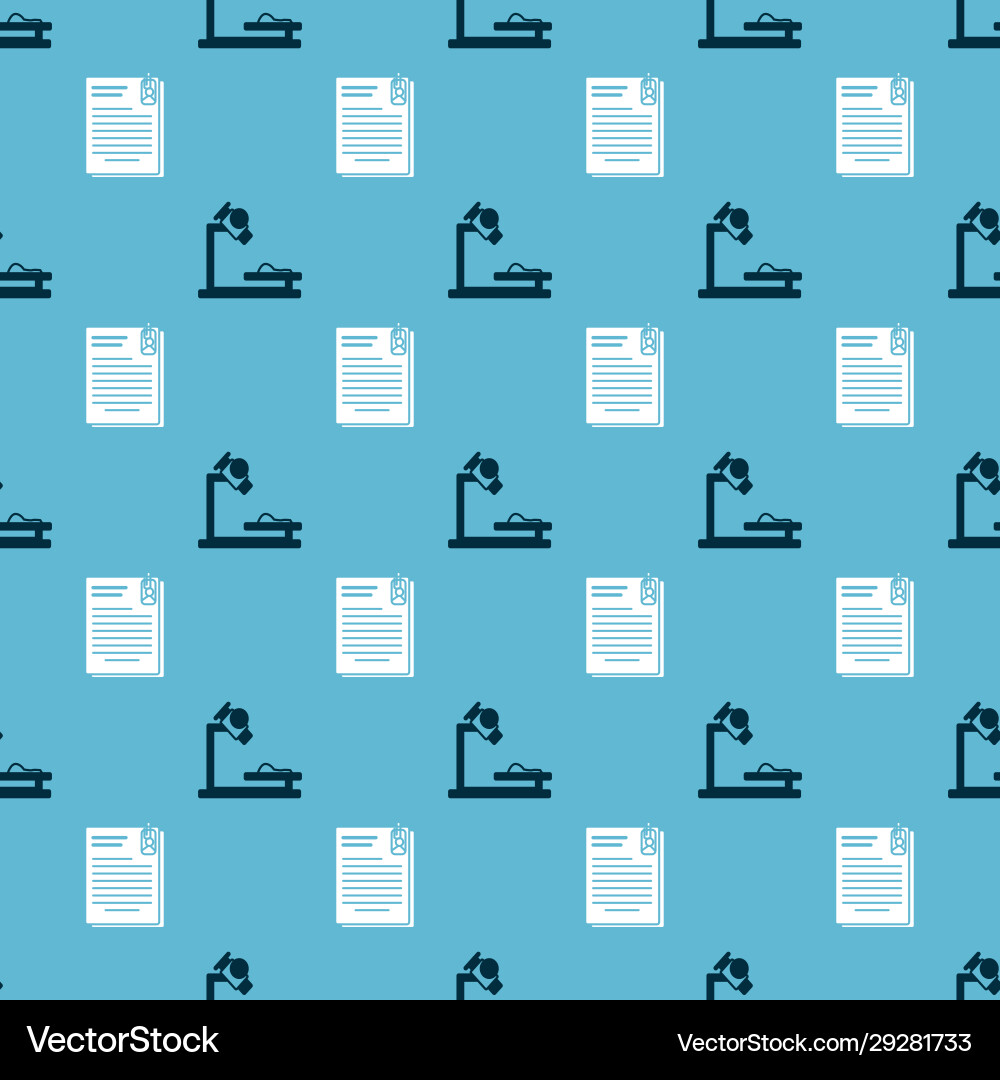 Set microscope and file document paper clip Set microscope and file document paper clip vector image