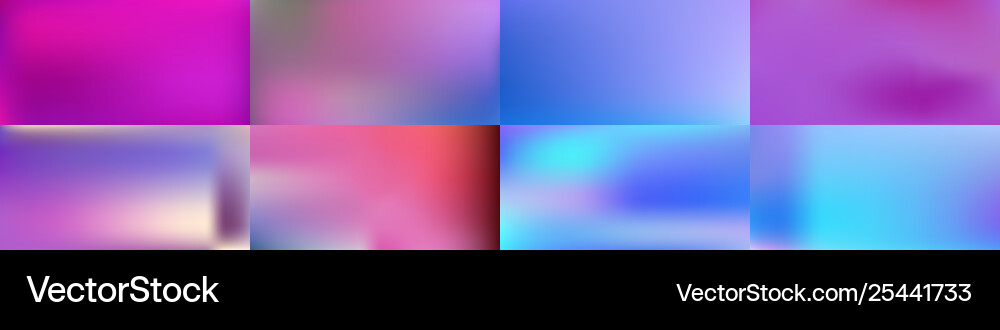 Set smooth abstract colorful mesh backgrounds Set smooth abstract colorful mesh backgrounds vector image