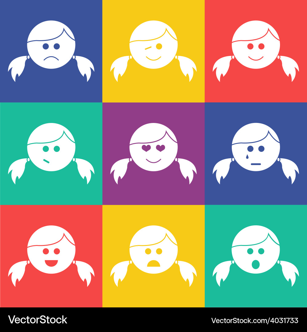 Smiles peny flat Vector Image