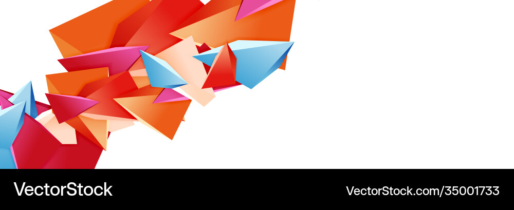 Triangle mosaic abstract background 3d triangular Vector Image