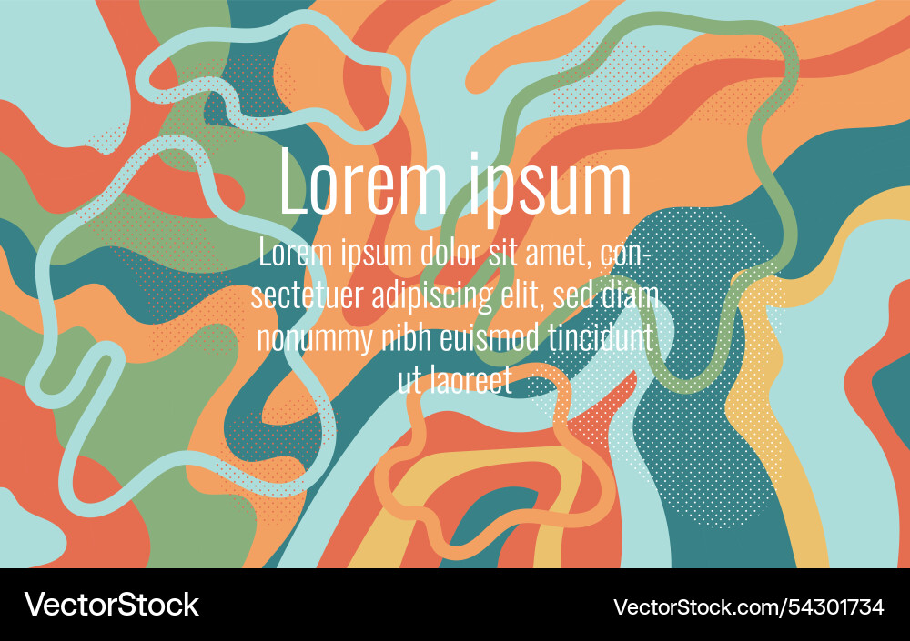Abstract background with colorful wavy lines vector image
