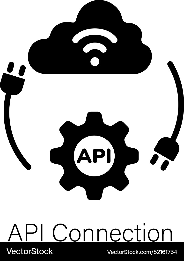 Api connection vector image