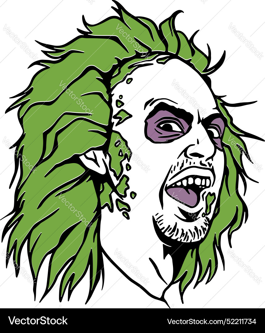 Beetlejuice halloween horror movies Royalty Free Vector