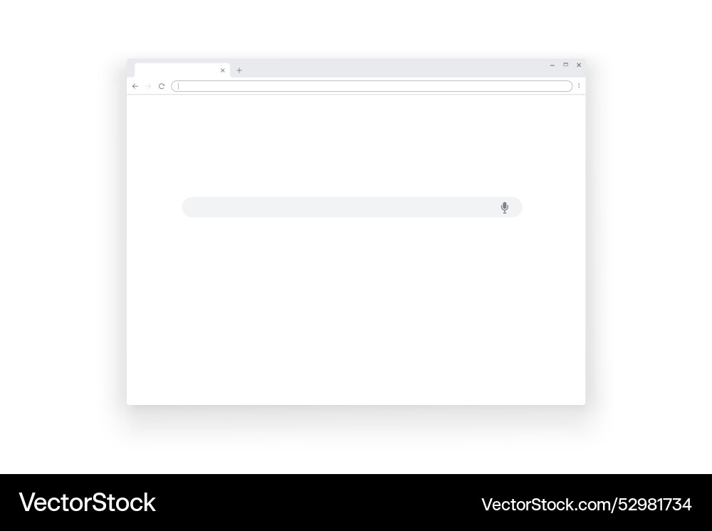 Internet rowser windows mockup 3d isolated vector image
