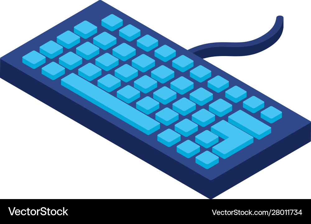 Isolated Computer Keyboard Icon vector image