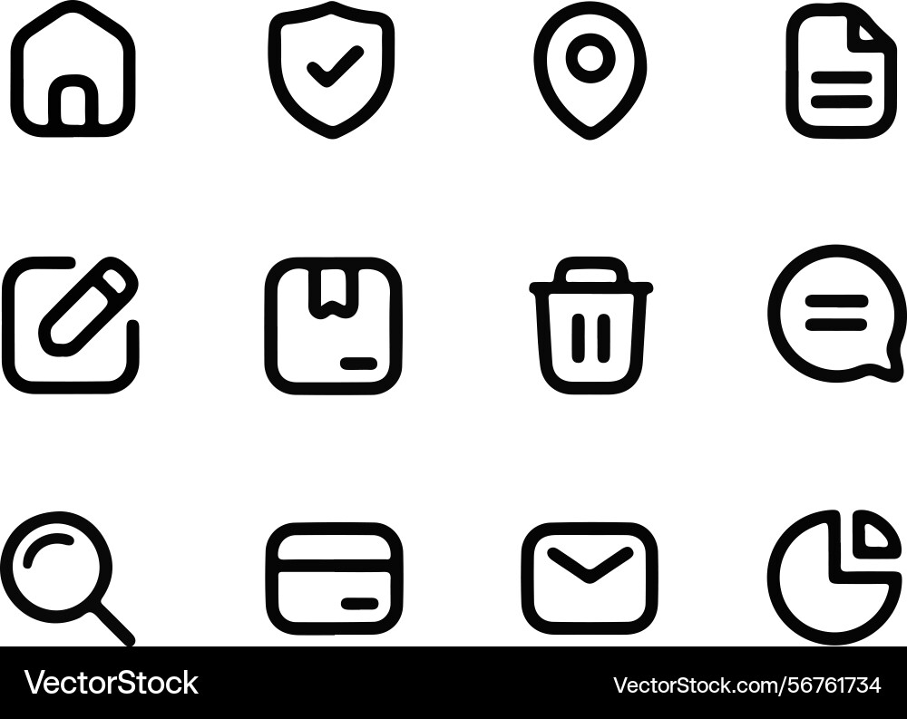 Modern ui ux icons and business concepts Modern ui ux icons and business concepts vector image