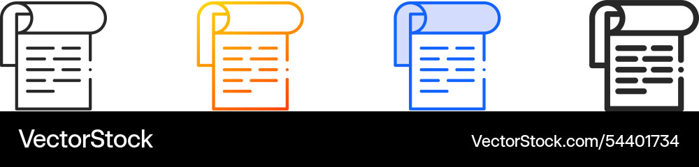 Notebook iconthin linear gradient blue stroke Notebook iconthin linear gradient blue stroke vector image