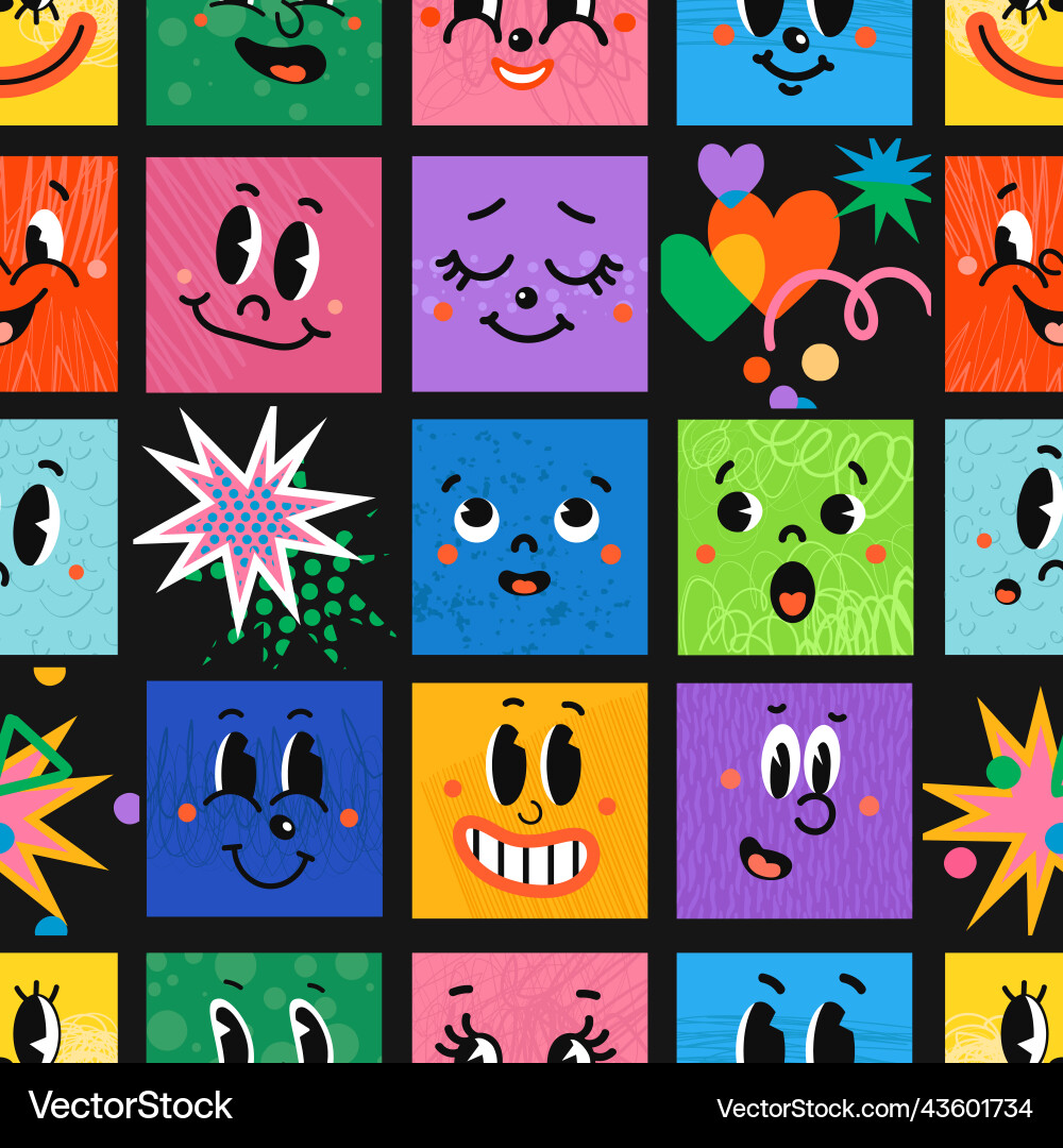 Seamless pattern with of different vector image