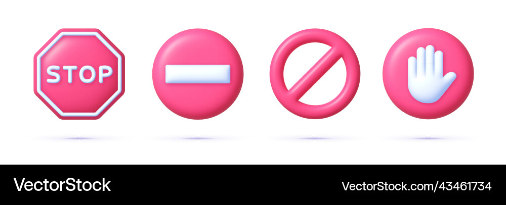 Stop 3d great design for any purposes symbol Vector Image