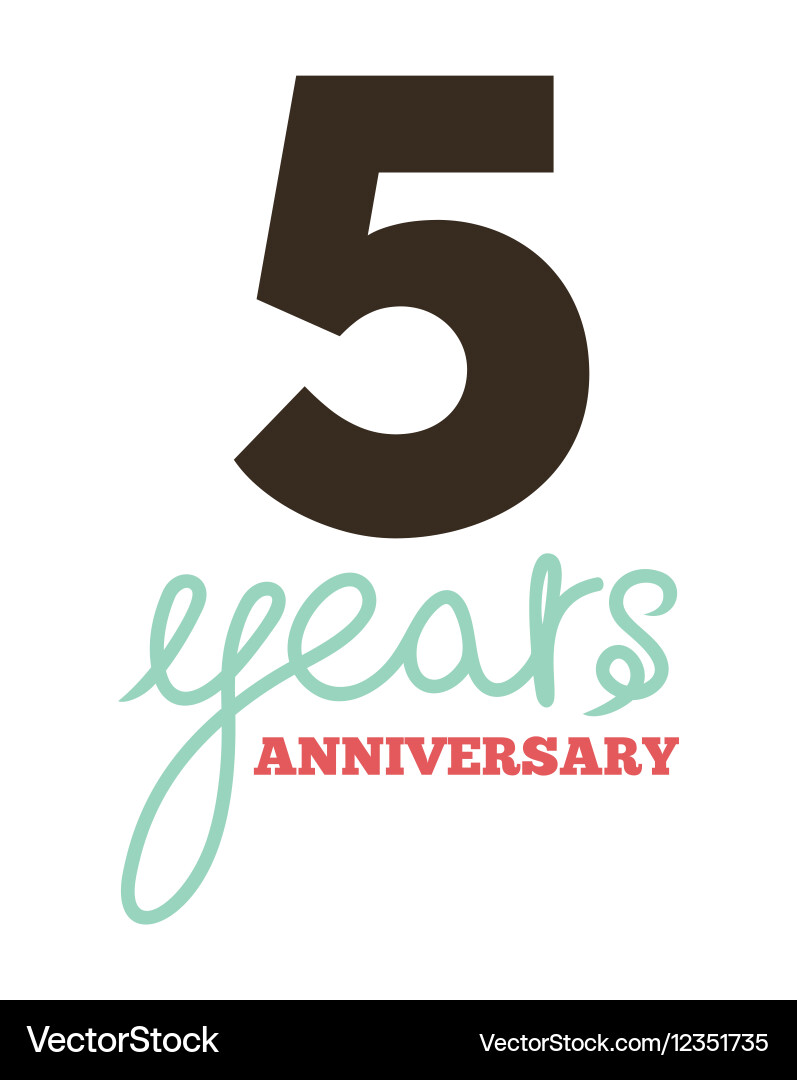 Anniversary script9 resize vector image