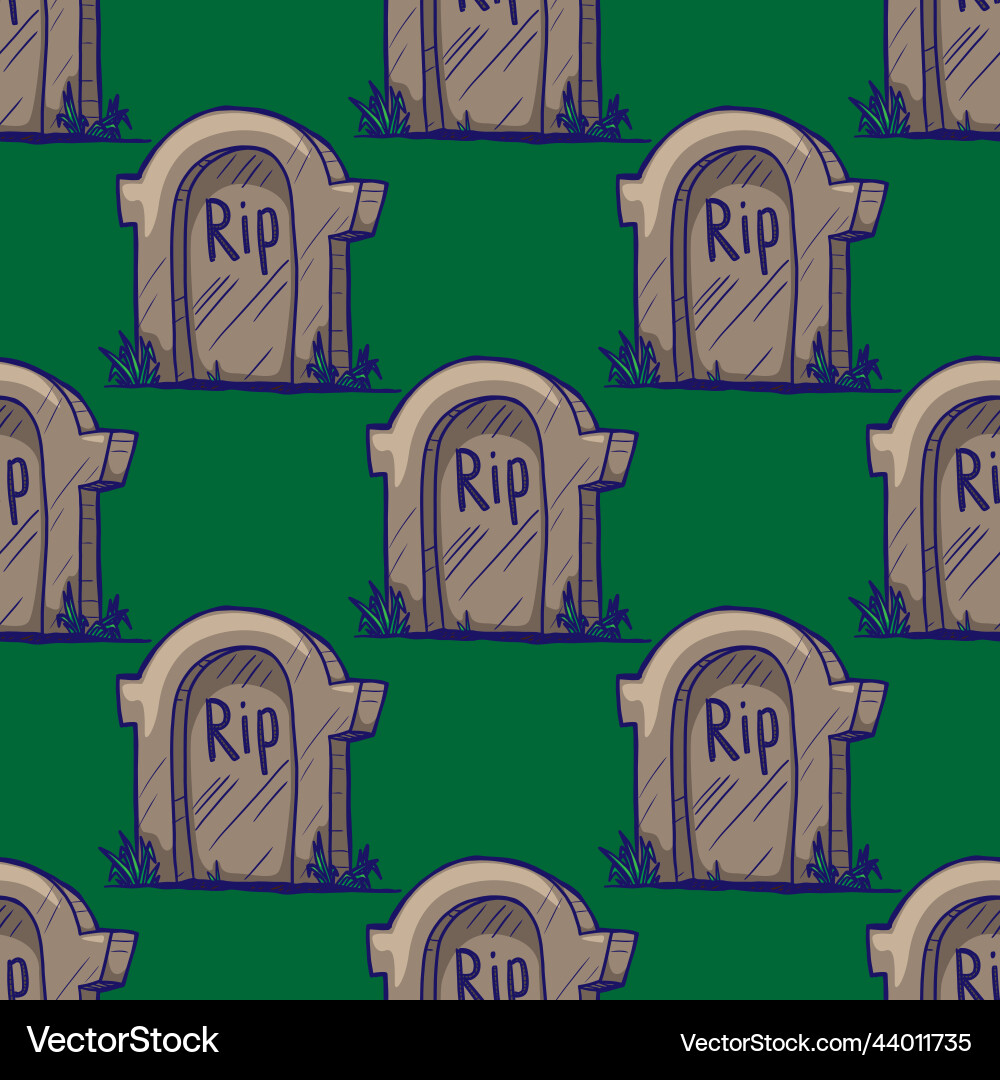 Cemetery seamless pattern for web design Cemetery seamless pattern for web design vector image