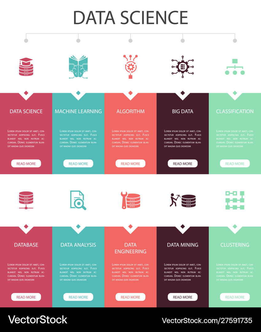 Data Science Icon Set - UI Options vector image