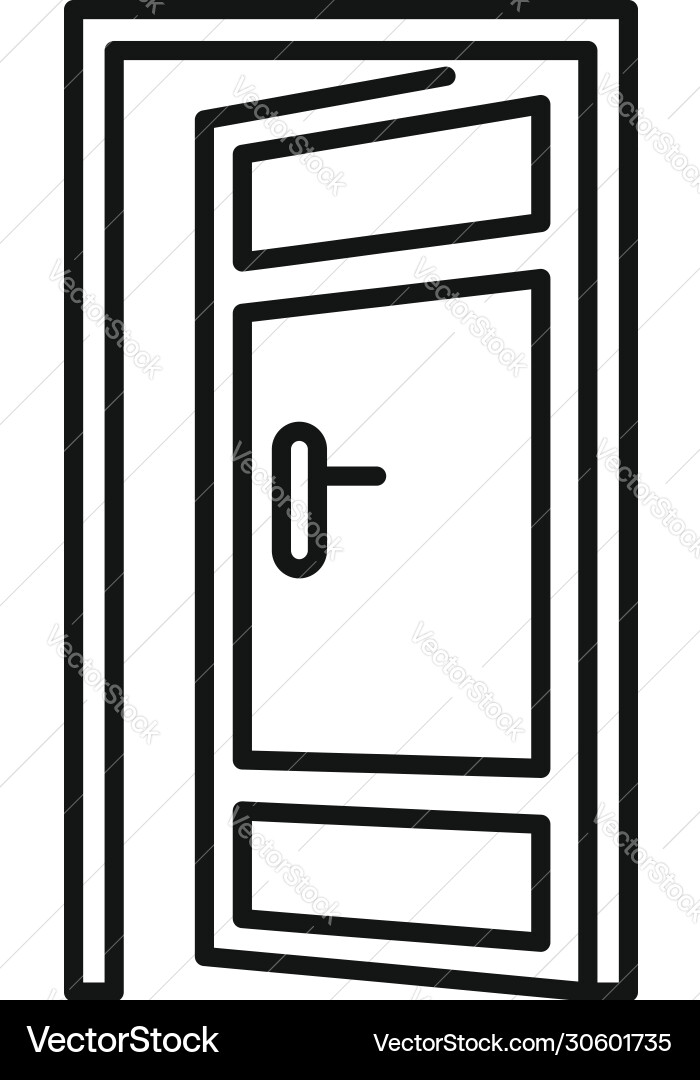 Exit icon outline style Vector Image