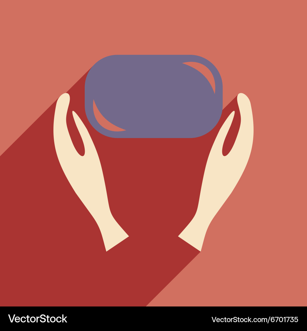 Flat with shadow icon and mobile application clean vector image