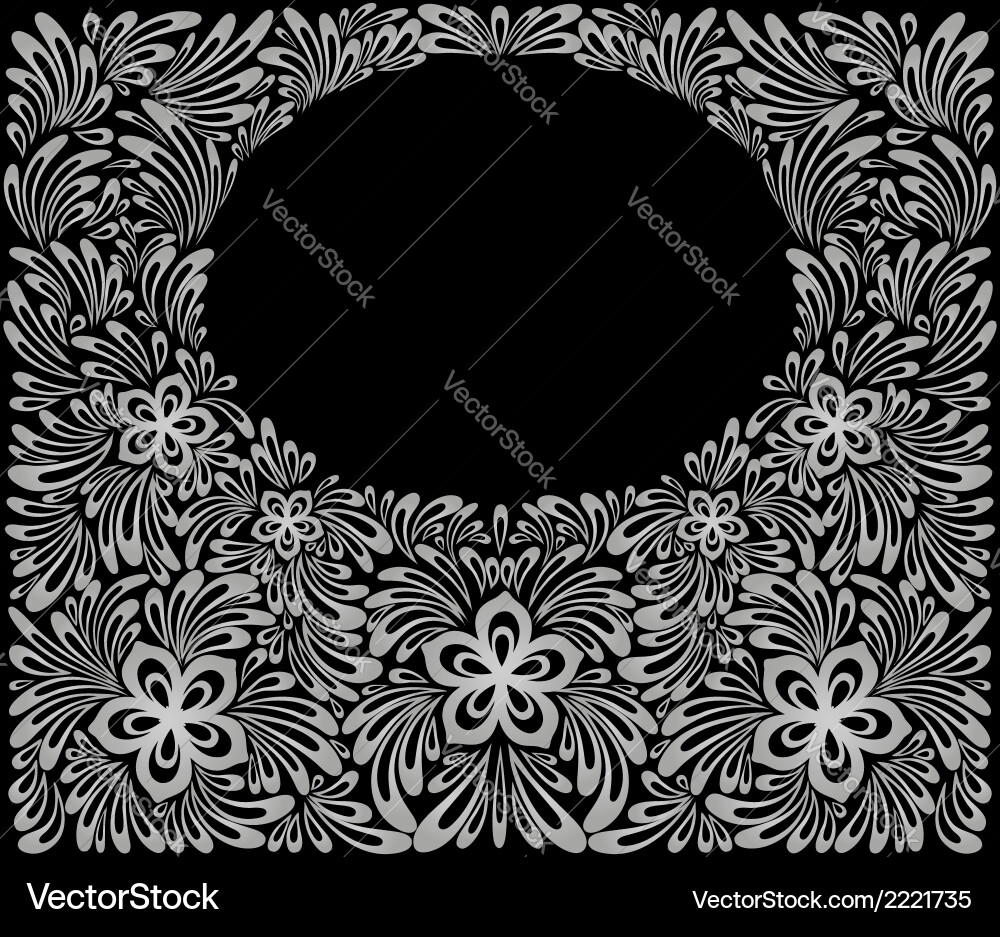 Floral pattern a design element in the old style vector image