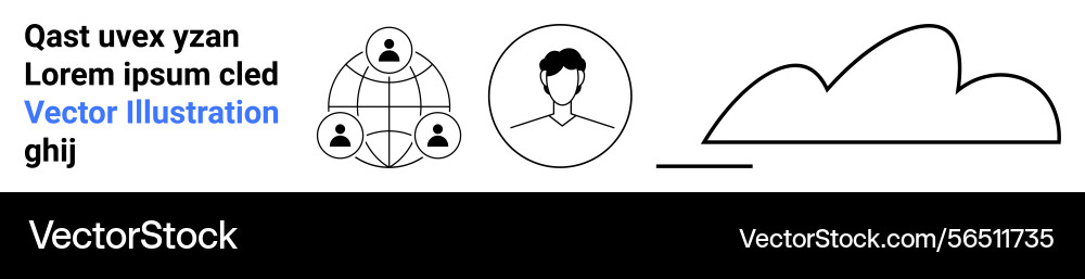 Global networking concept with user profile Global networking concept with user profile vector image