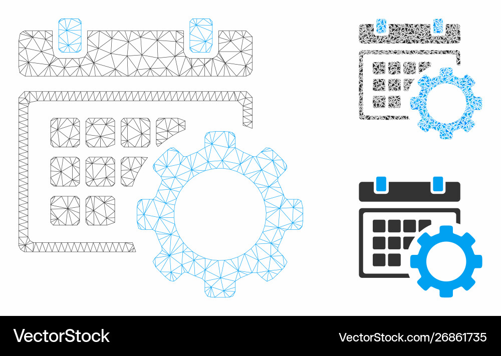 Schedule options mesh network model Schedule options mesh network model vector image