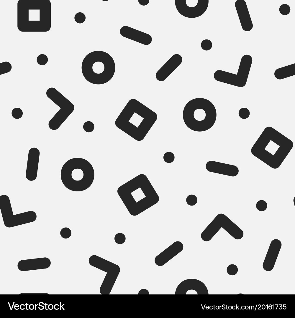 Seamless simple pattern in retro memphis style vector image