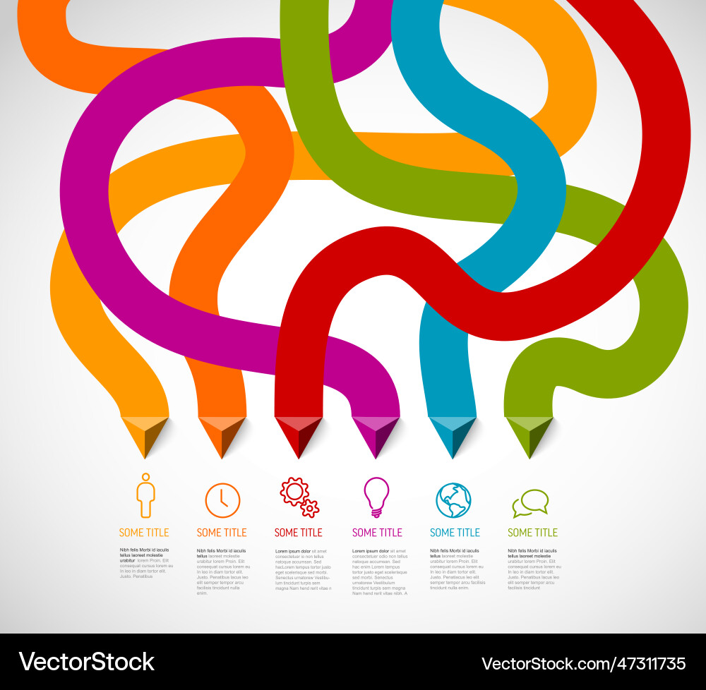 Simple infographic with six element option items Simple infographic with six element option items vector image