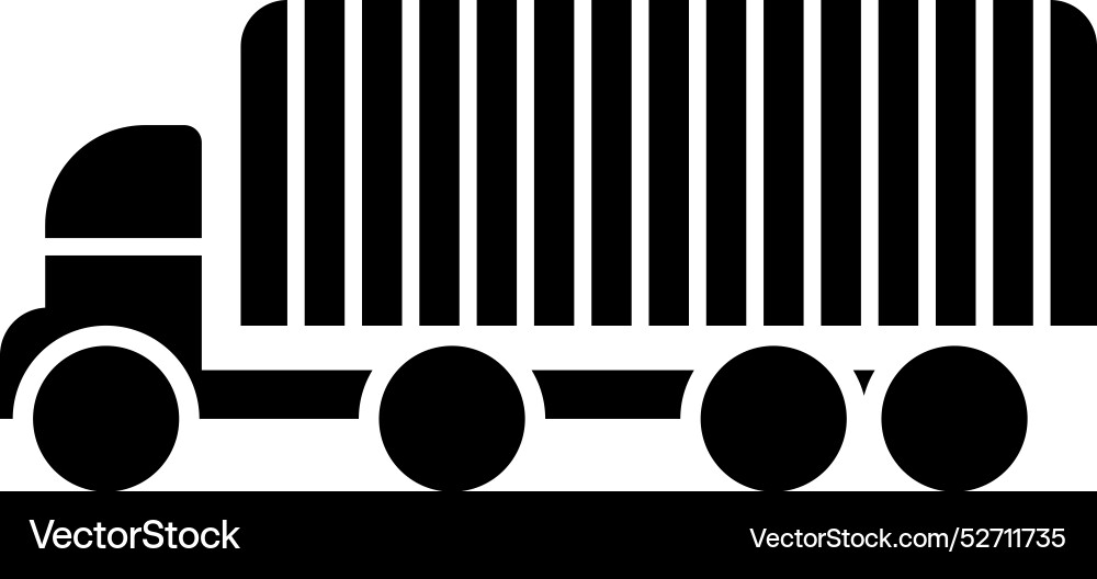 Truck container load power Royalty Free Vector Image