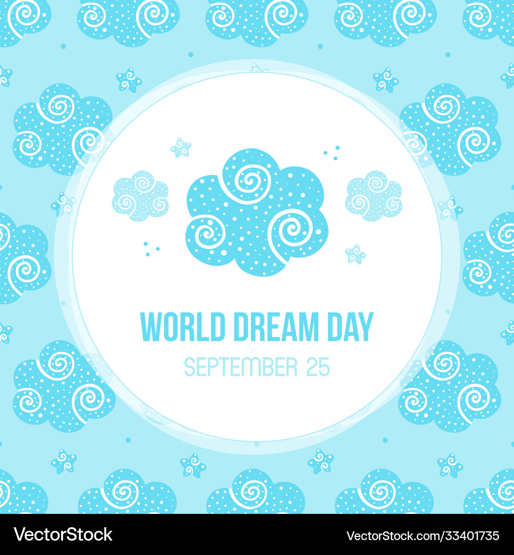 World dream day card World dream day card vector image
