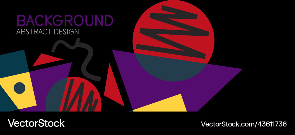 Abstract background blocks lines triangles Vector Image