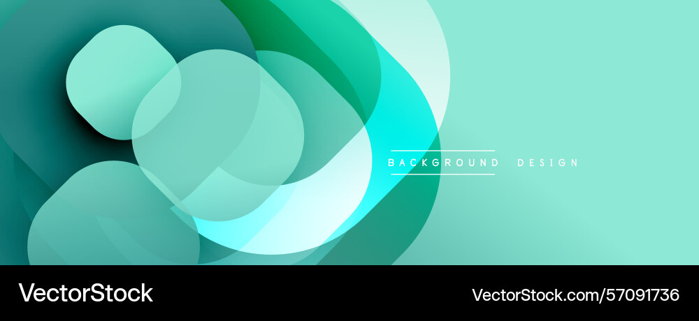 Abstract fluid shapes overlap creating vibrant Vector Image