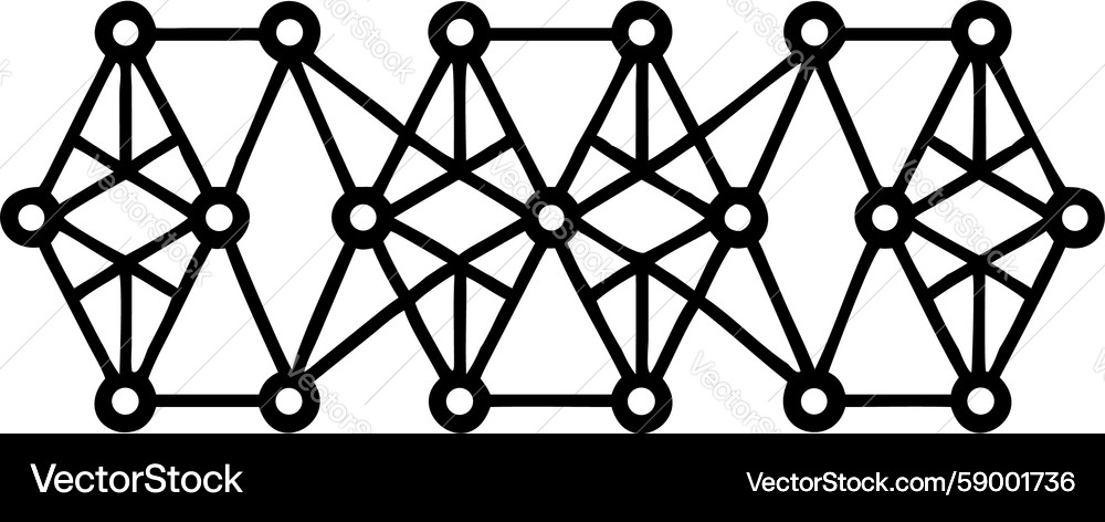 Abstract network grid pattern geometric design Vector Image