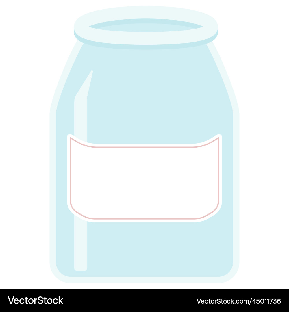 An empty jar with a label An empty jar with a label vector image