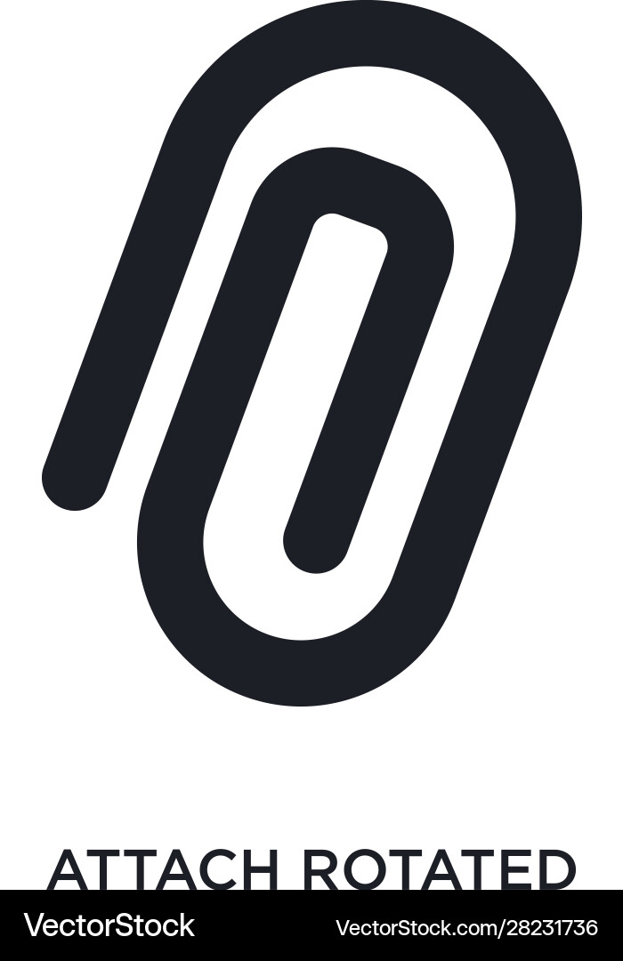 Attach rotated isolated icon simple element from Vector Image