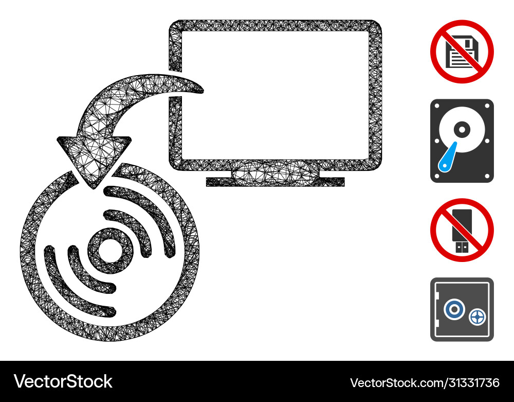 Backup web mesh Backup web mesh vector image