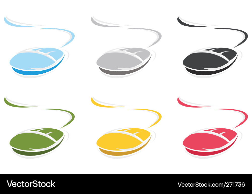 Blue Computer Mouse Icon vector image