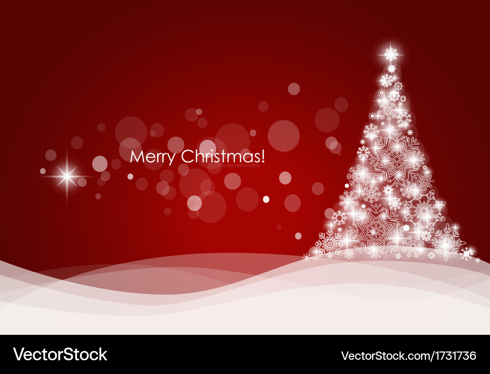 Christmas background with tree Vector Image
