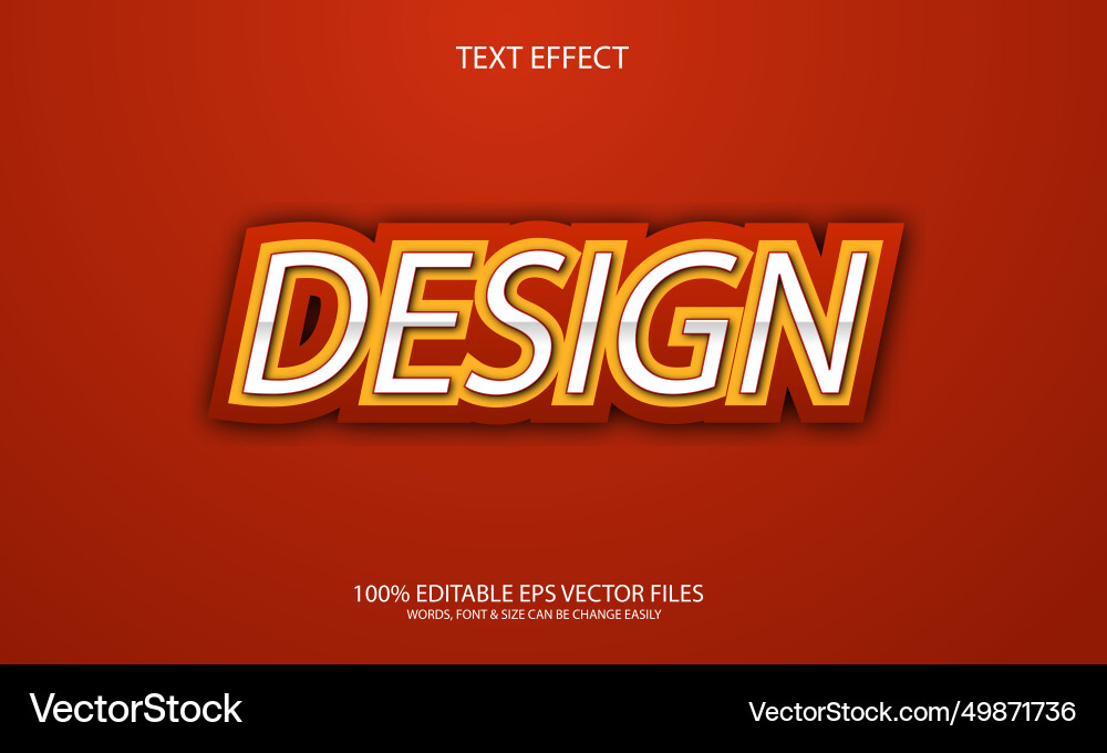 Design eps 3d text effect Vector Image