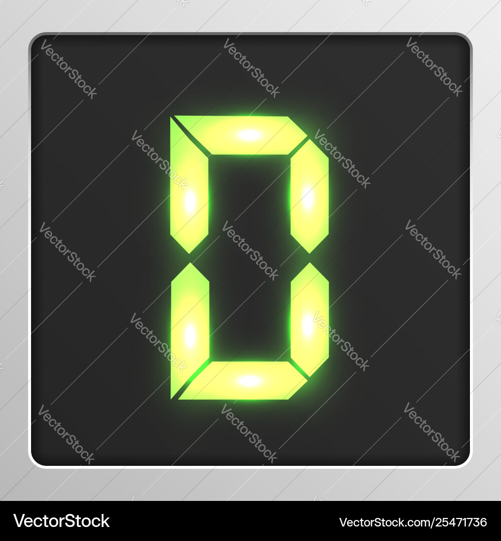 Digital character set typeface on a screen Digital character set typeface on a screen vector image