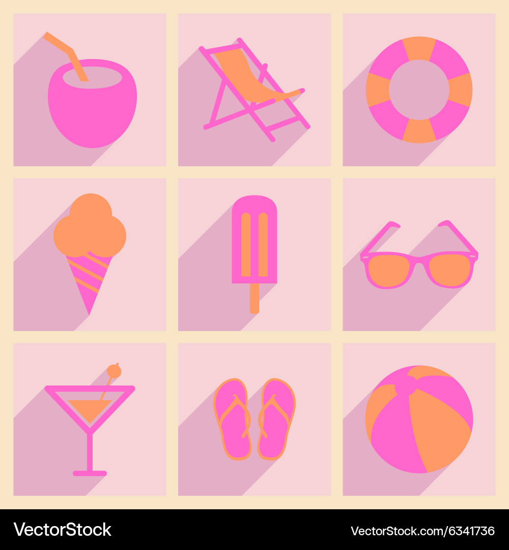 Flat with shadow concept and mobile application vector image