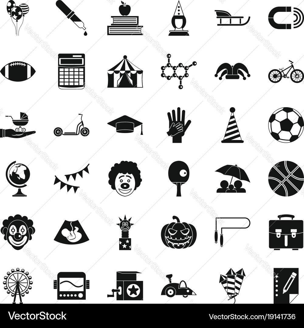 Helpdesk icons set simple style vector image