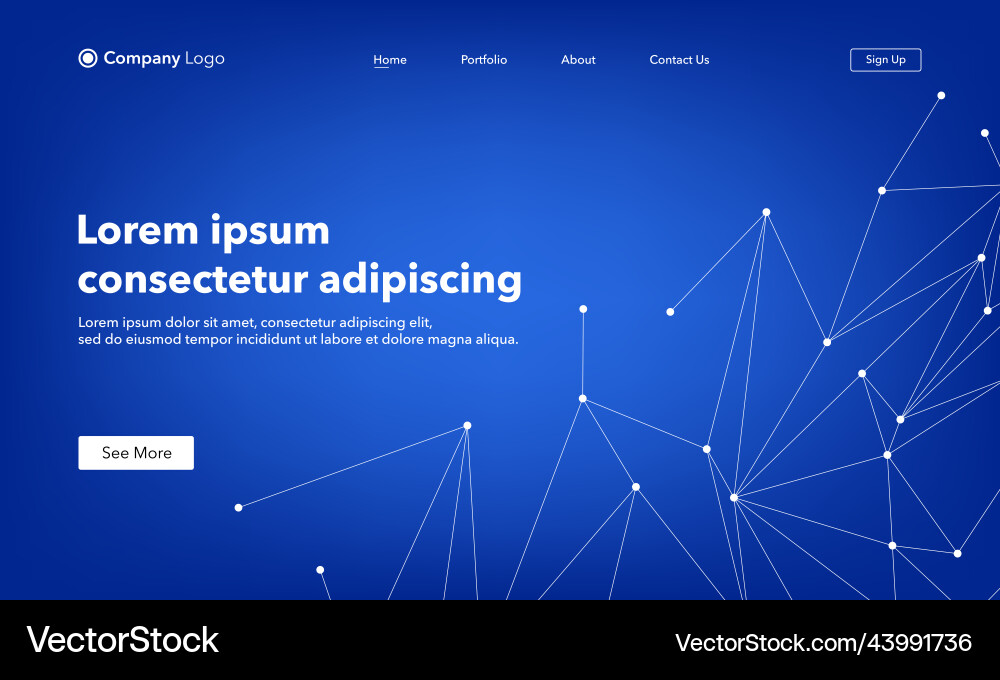 Landing page abstract background website Landing page abstract background website vector image