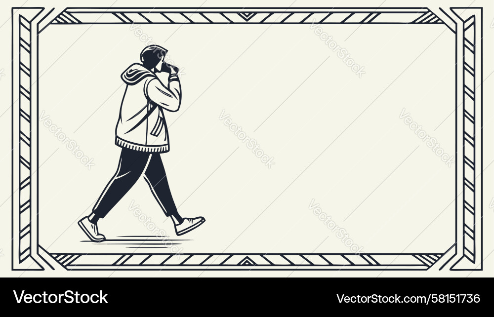 Man with Camera - Dynamic Shot Vector Image